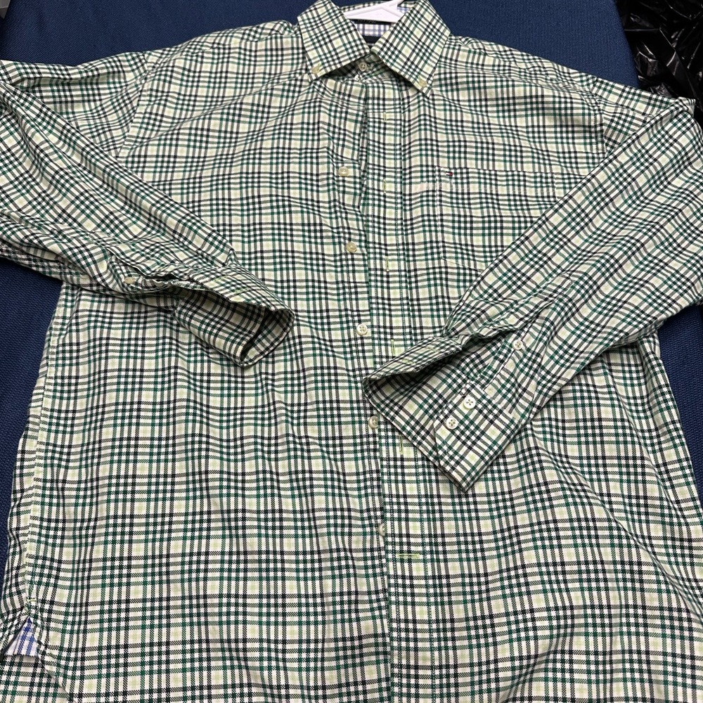 Green Plaid Men's Shirt
